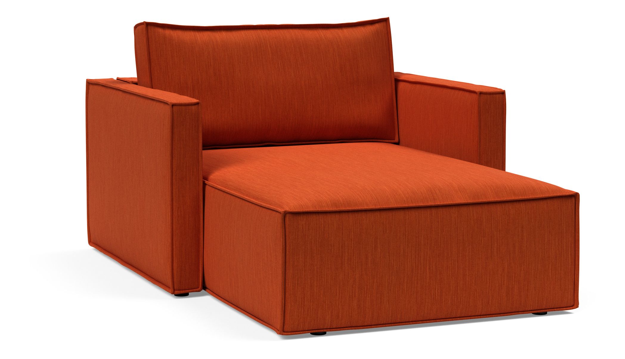 Newilla Storage Lounger Chair w/ Slim Arm Rests