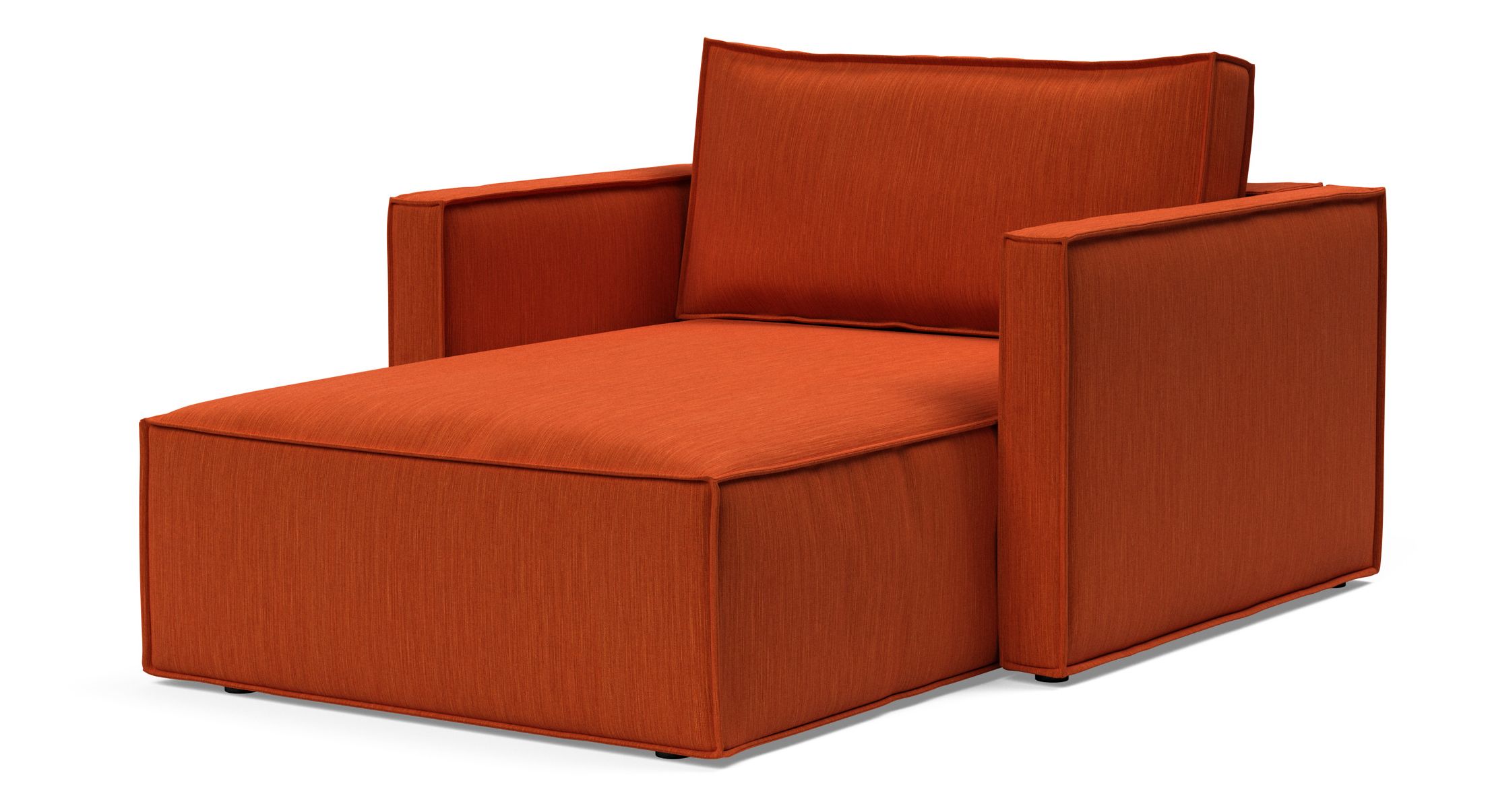 Newilla Storage Lounger Chair w/ Slim Arm Rests