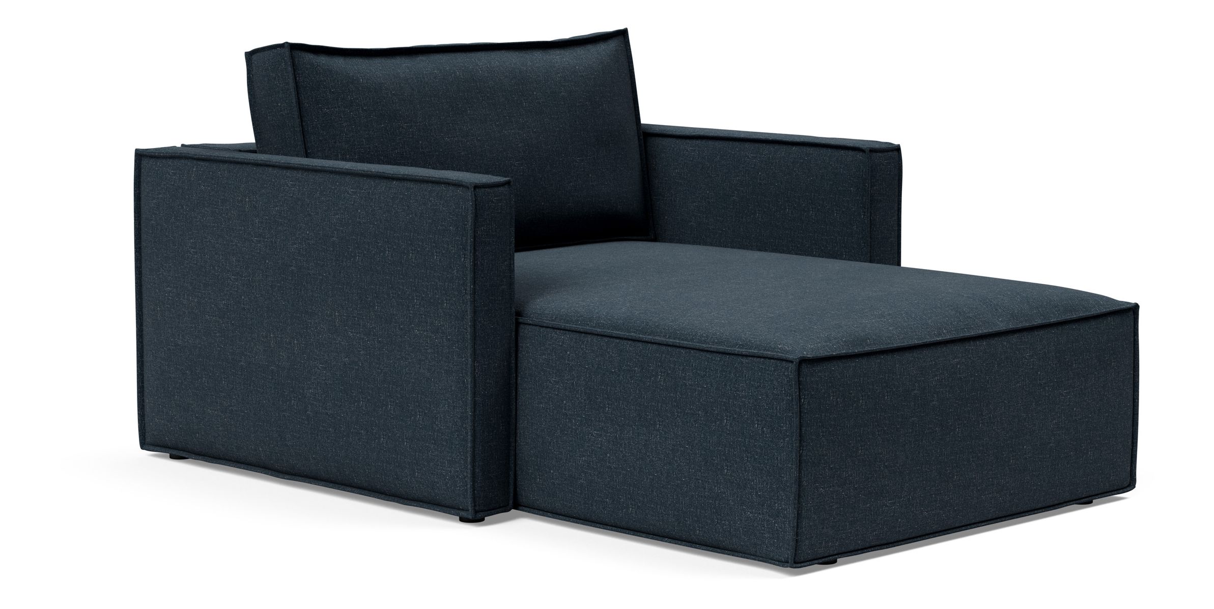Newilla Storage Lounger Chair w/ Slim Arm Rests