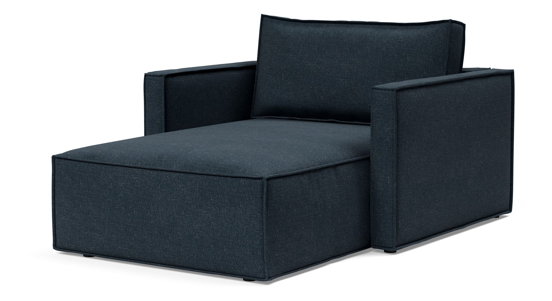 Newilla Storage Lounger Chair w/ Slim Arm Rests
