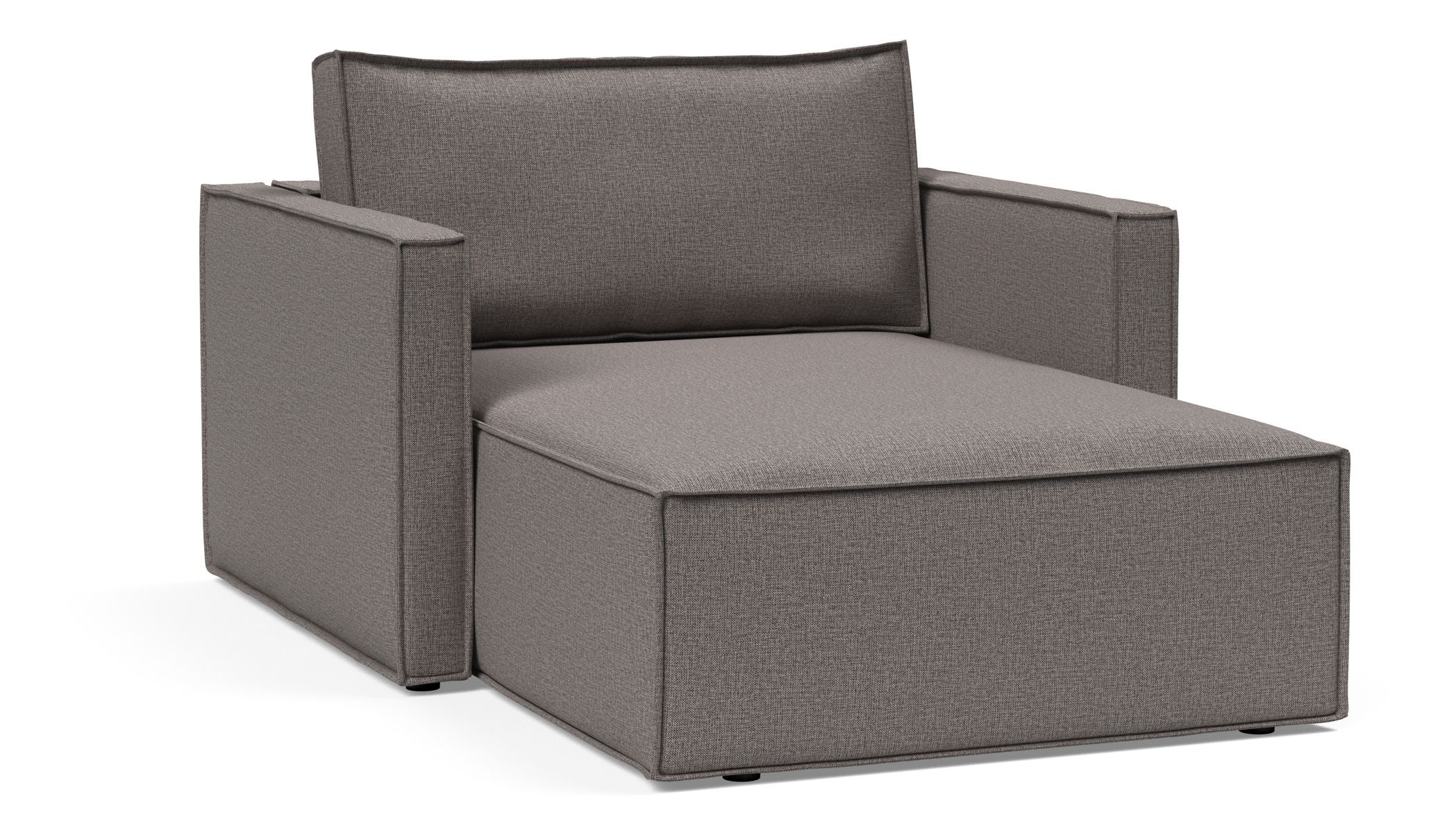 Newilla Storage Lounger Chair w/ Slim Arm Rests