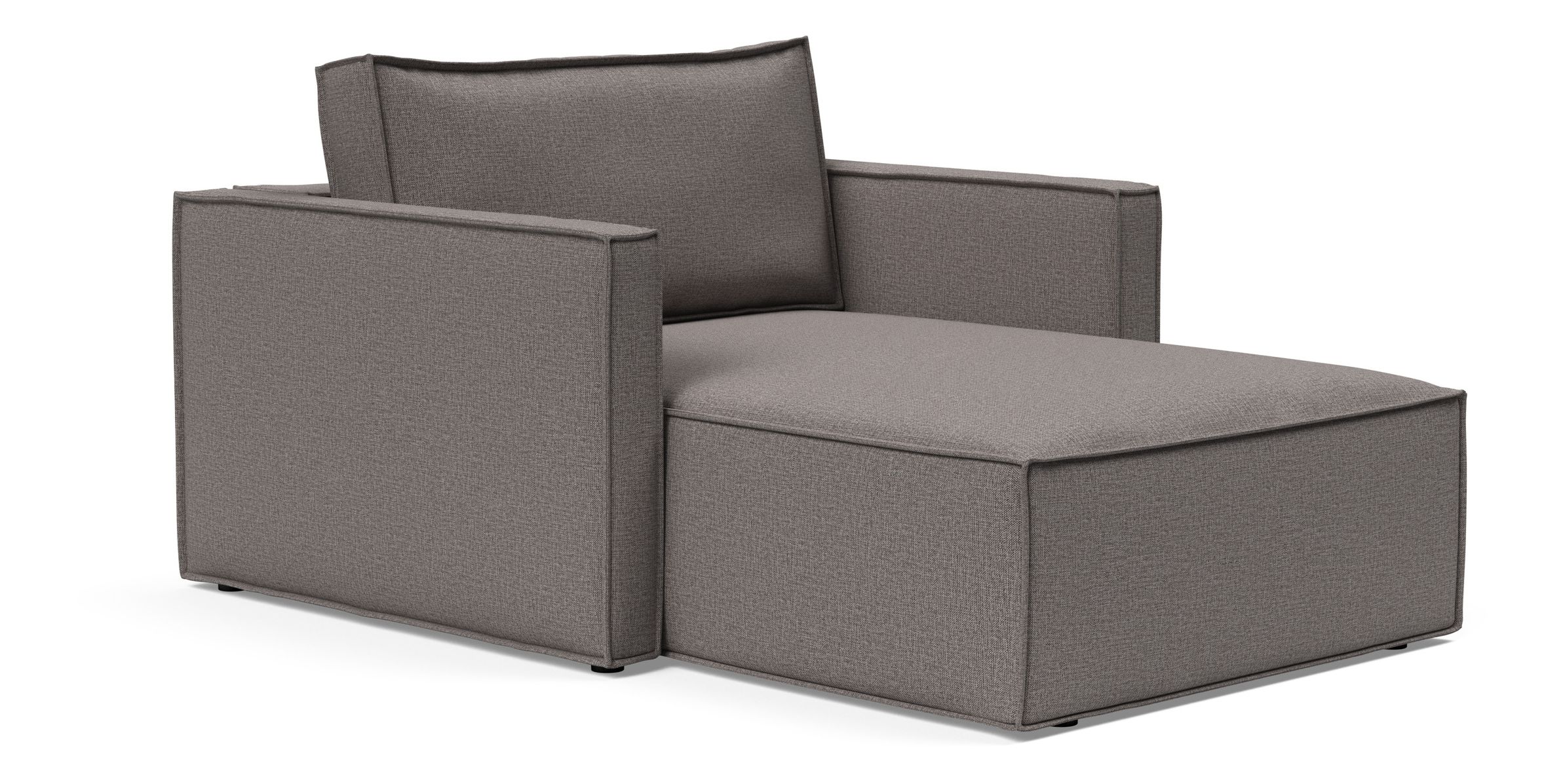 Newilla Storage Lounger Chair w/ Slim Arm Rests