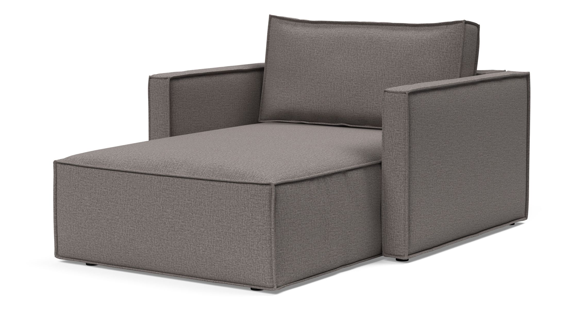 Newilla Storage Lounger Chair w/ Slim Arm Rests