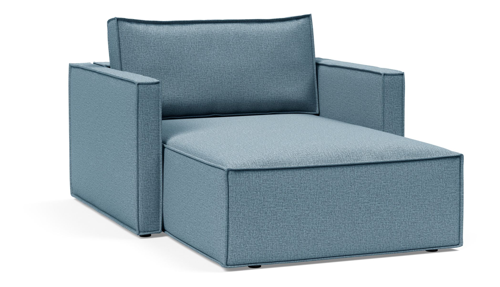 Newilla Storage Lounger Chair w/ Slim Arm Rests