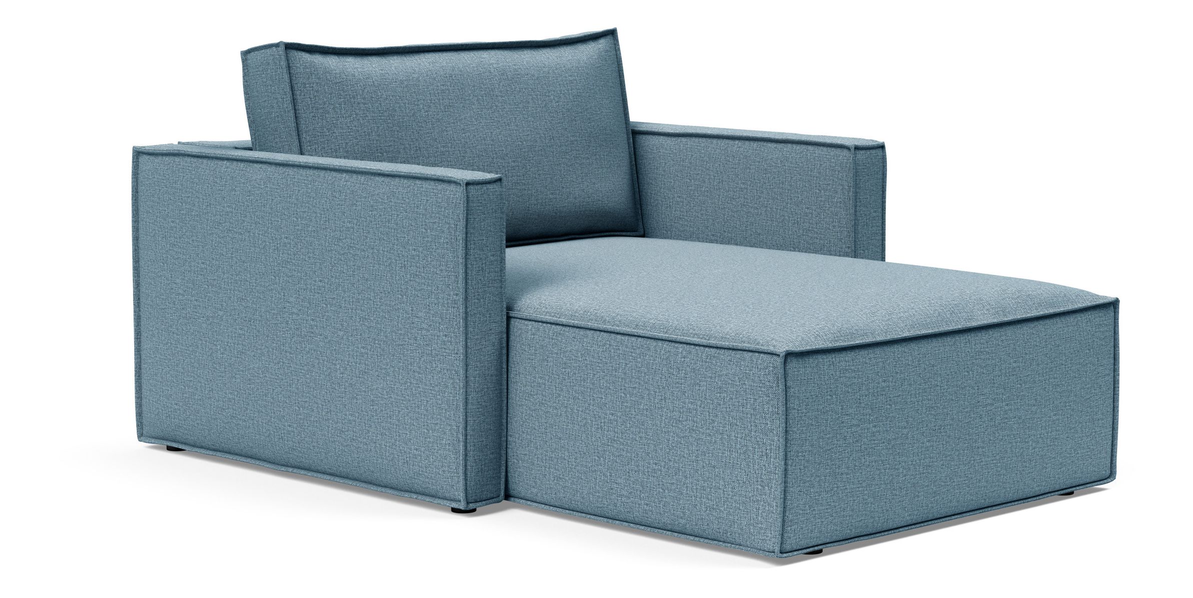 Newilla Storage Lounger Chair w/ Slim Arm Rests