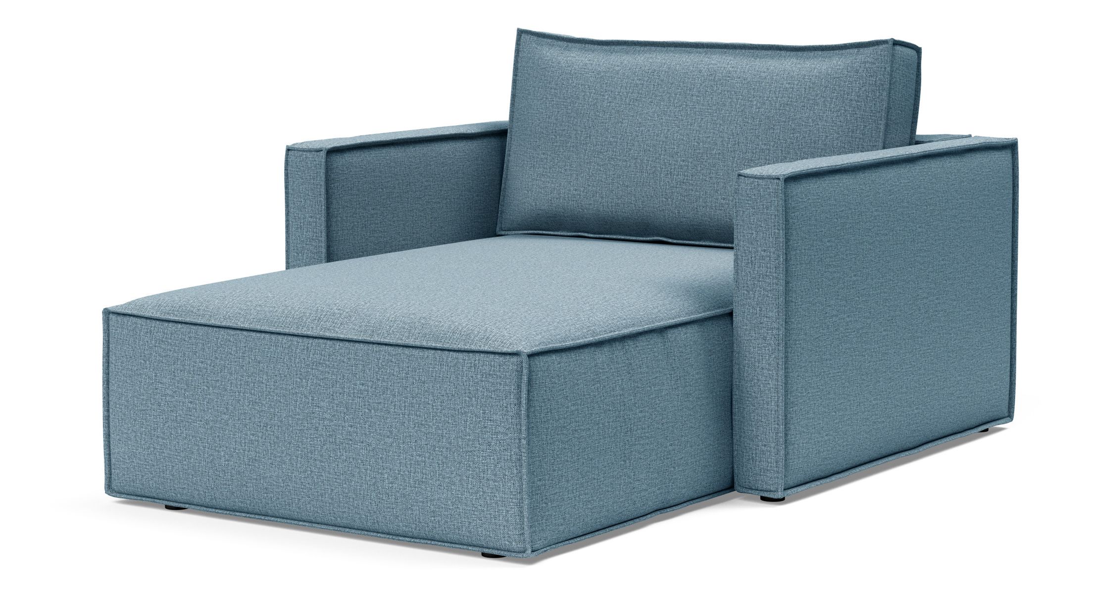 Newilla Storage Lounger Chair w/ Slim Arm Rests