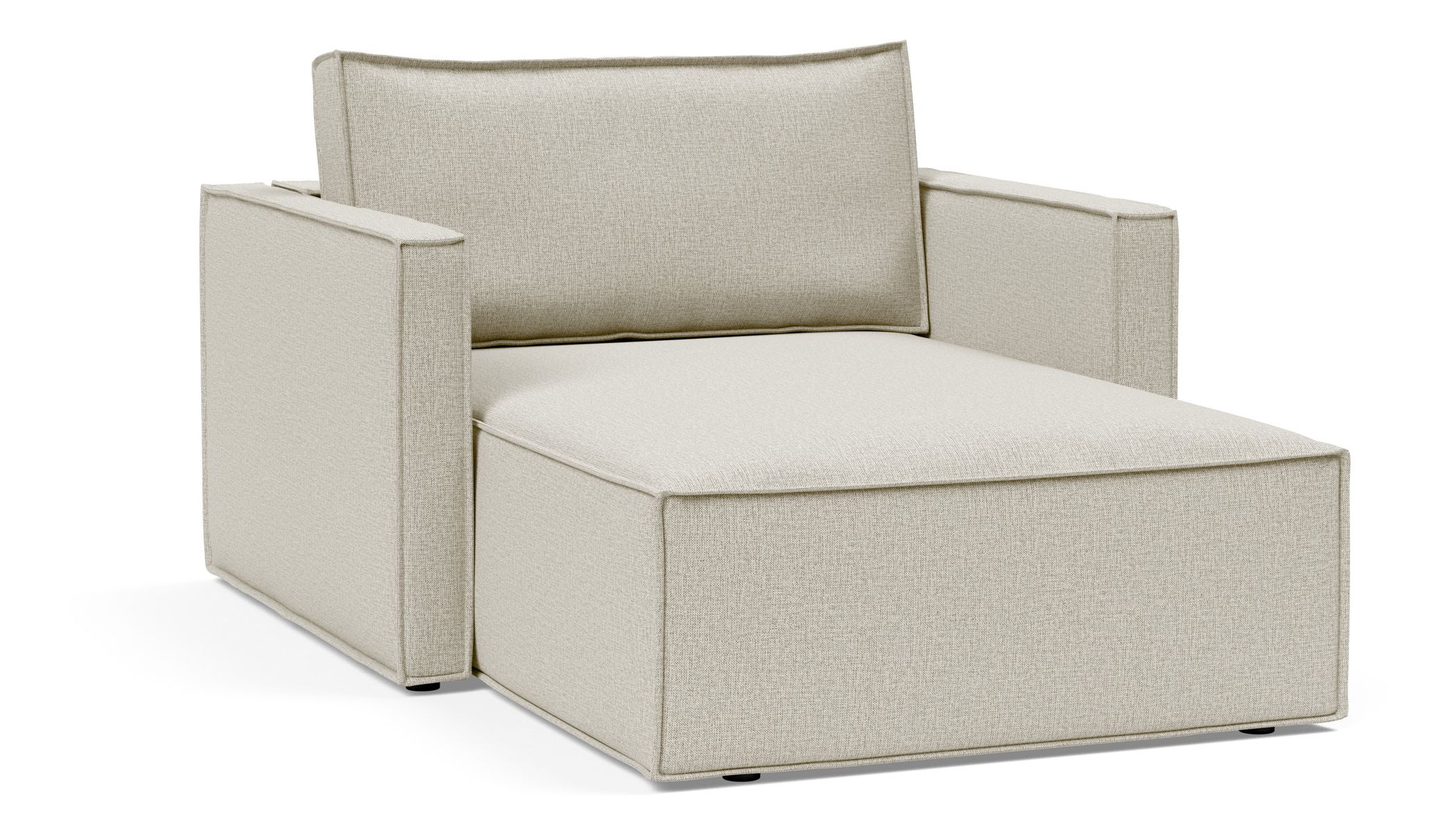 Newilla Storage Lounger Chair w/ Slim Arm Rests