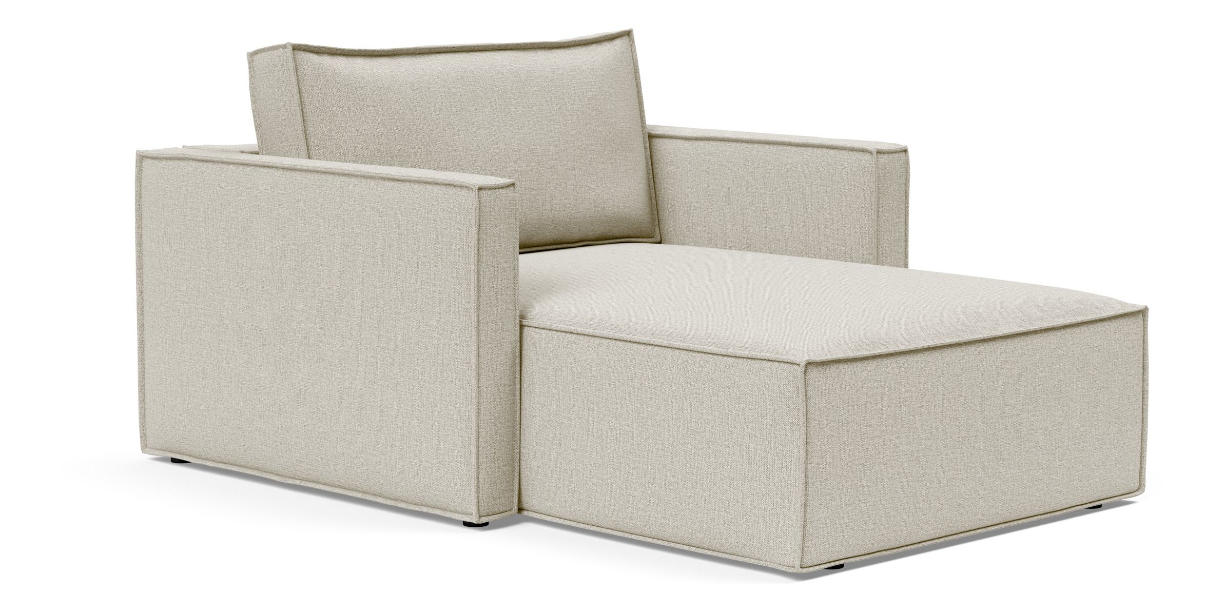 Newilla Storage Lounger Chair w/ Slim Arm Rests