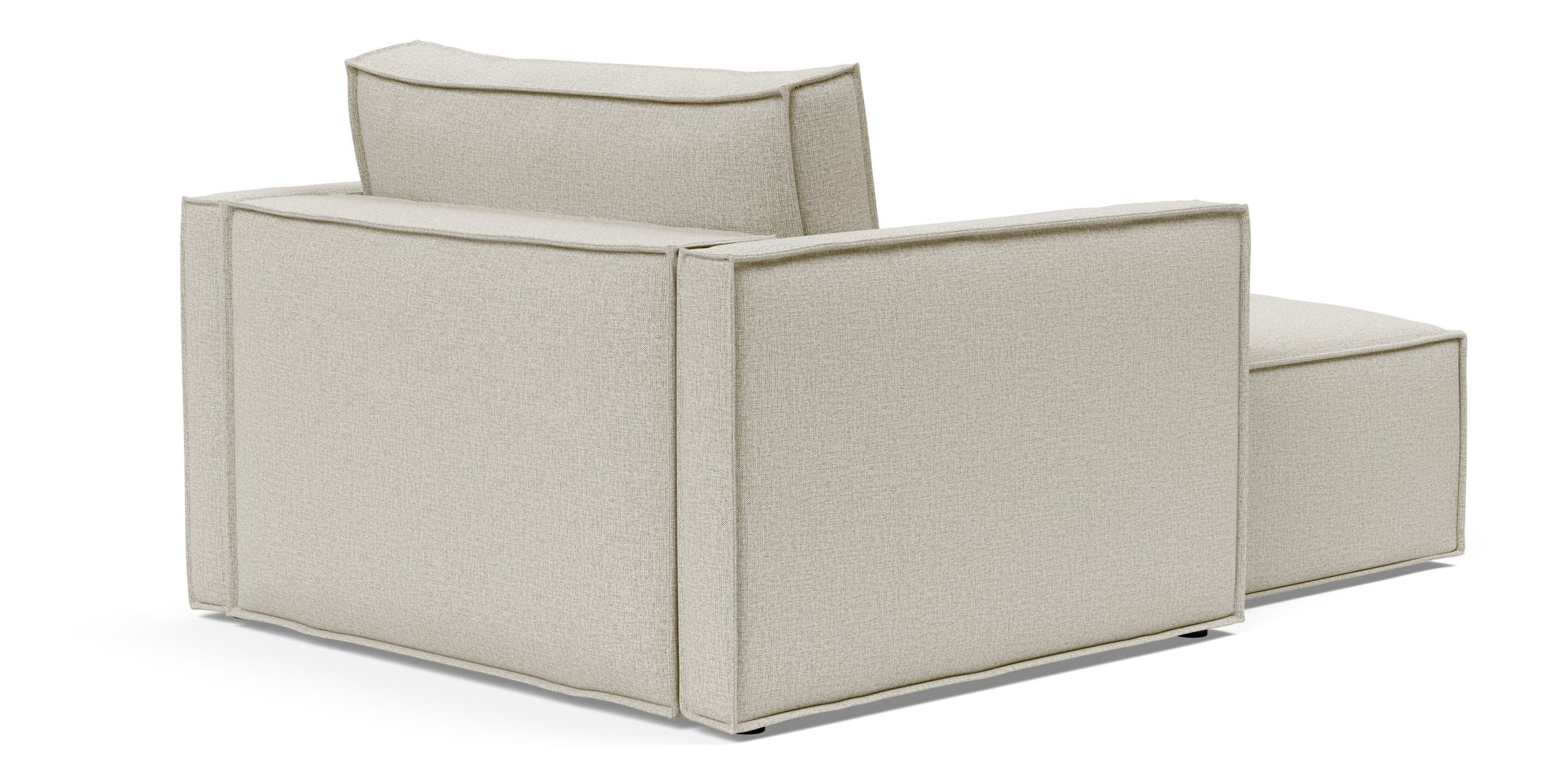 Newilla Storage Lounger Chair w/ Slim Arm Rests