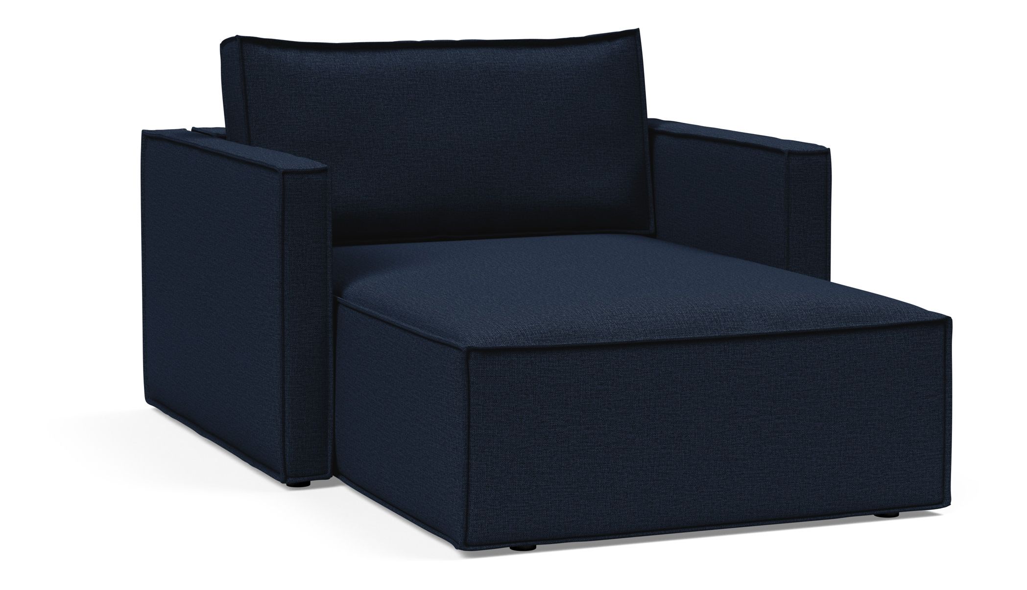 Newilla Storage Lounger Chair w/ Slim Arm Rests