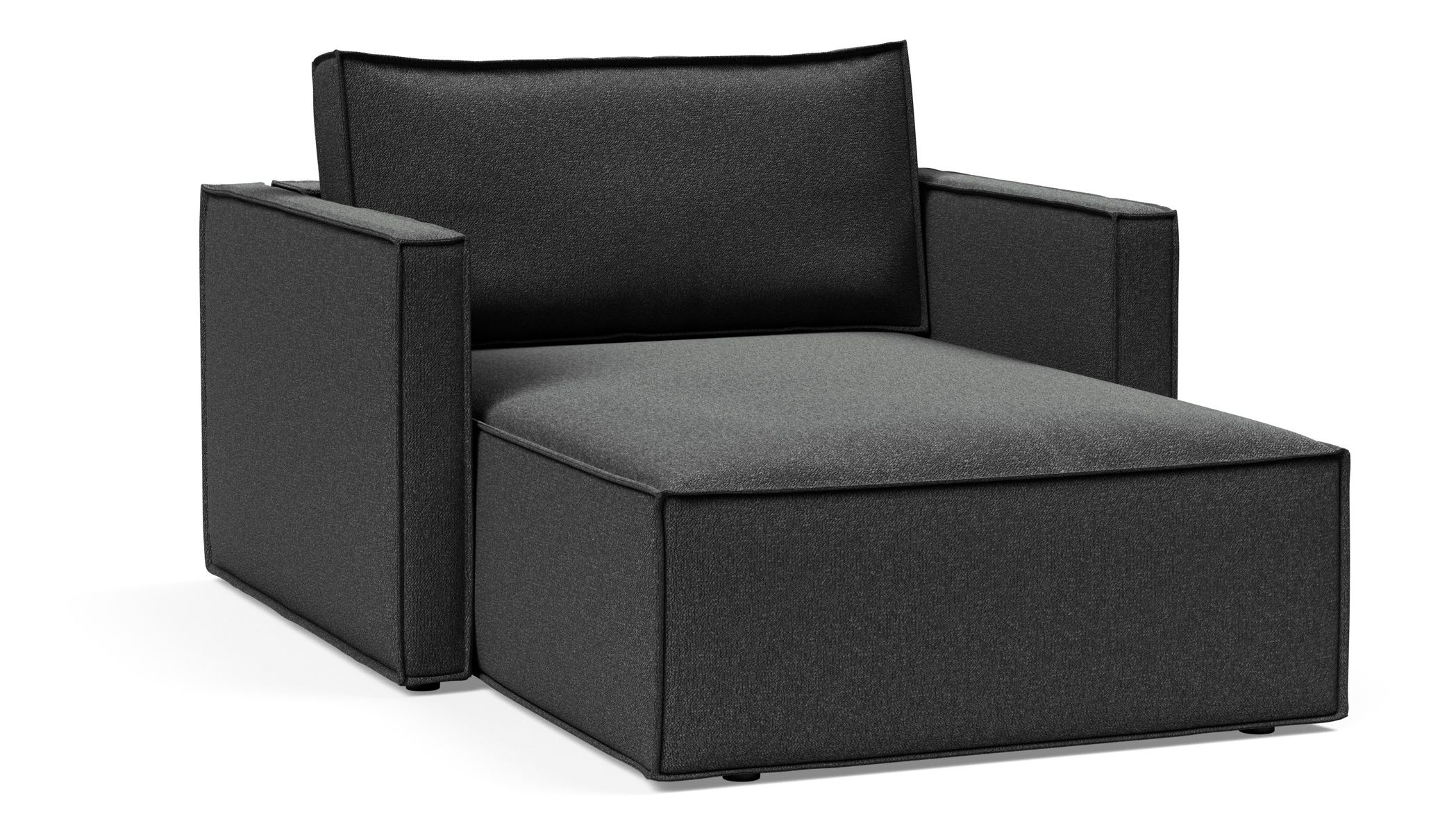 Newilla Storage Lounger Chair w/ Slim Arm Rests