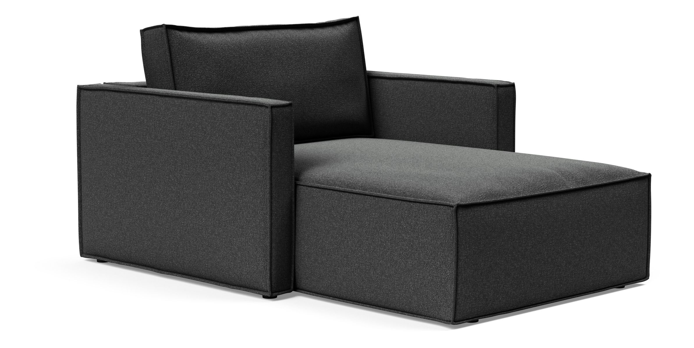 Newilla Storage Lounger Chair w/ Slim Arm Rests
