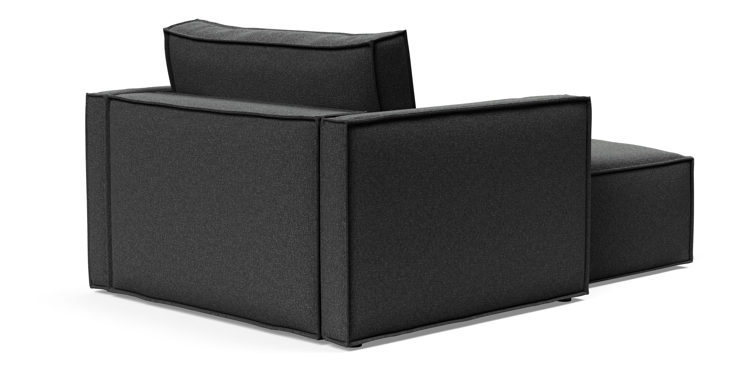 Newilla Storage Lounger Chair w/ Slim Arm Rests