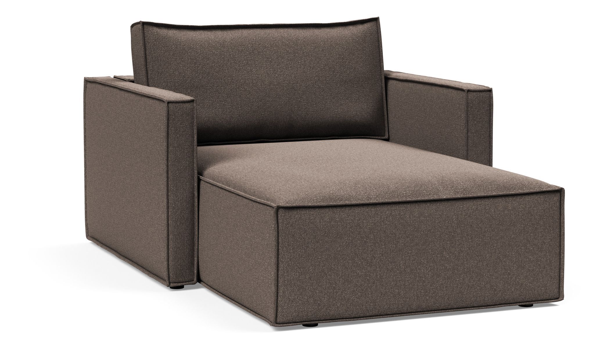 Newilla Storage Lounger Chair w/ Slim Arm Rests