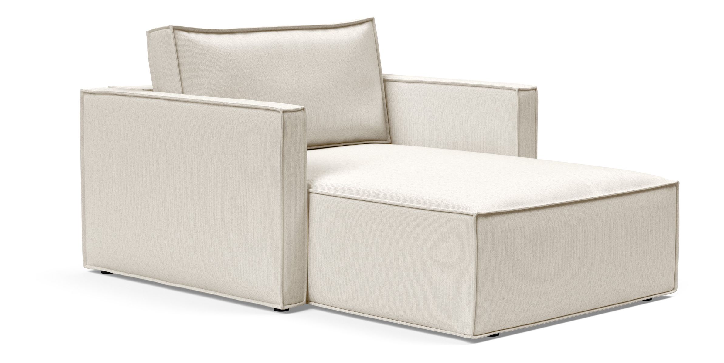 Newilla Storage Lounger Chair w/ Slim Arm Rests