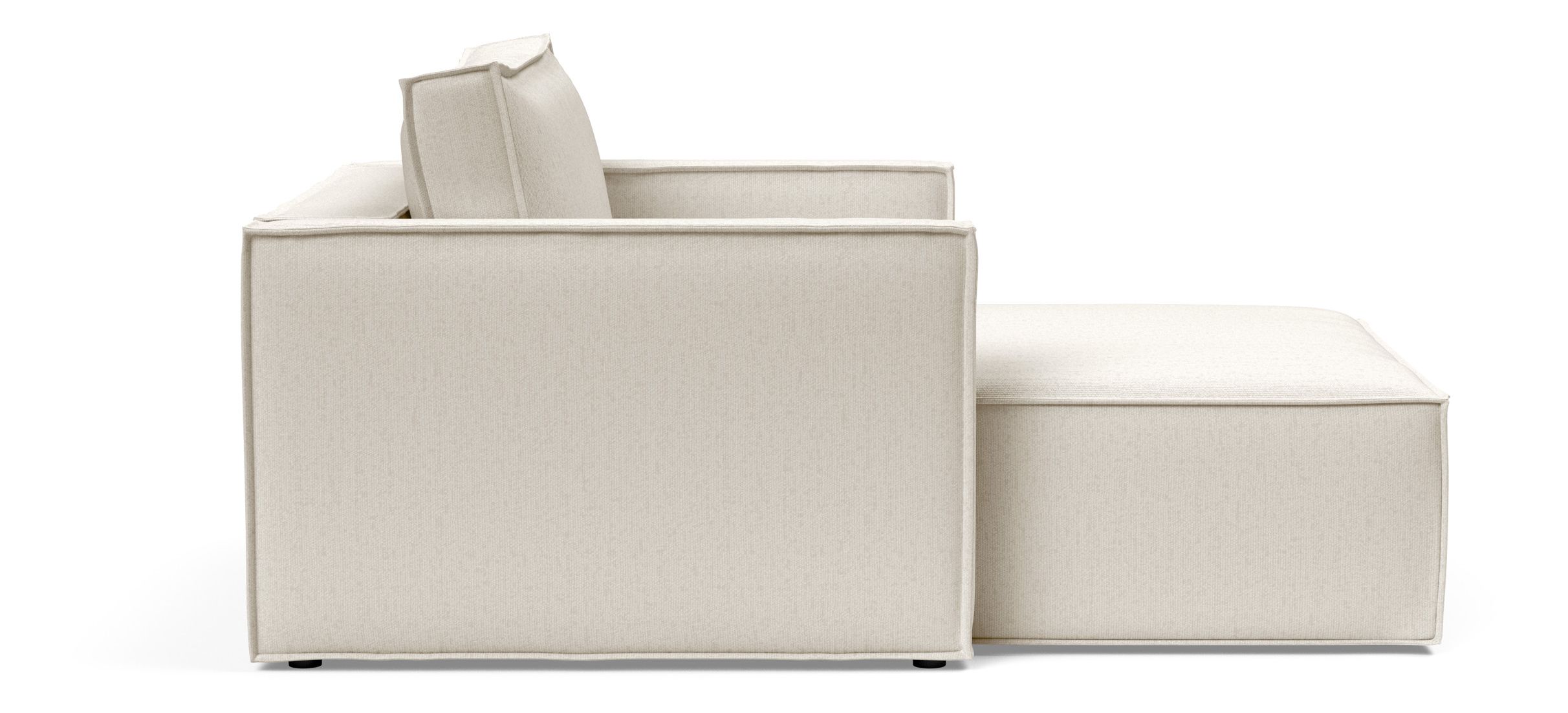 Newilla Storage Lounger Chair w/ Slim Arm Rests