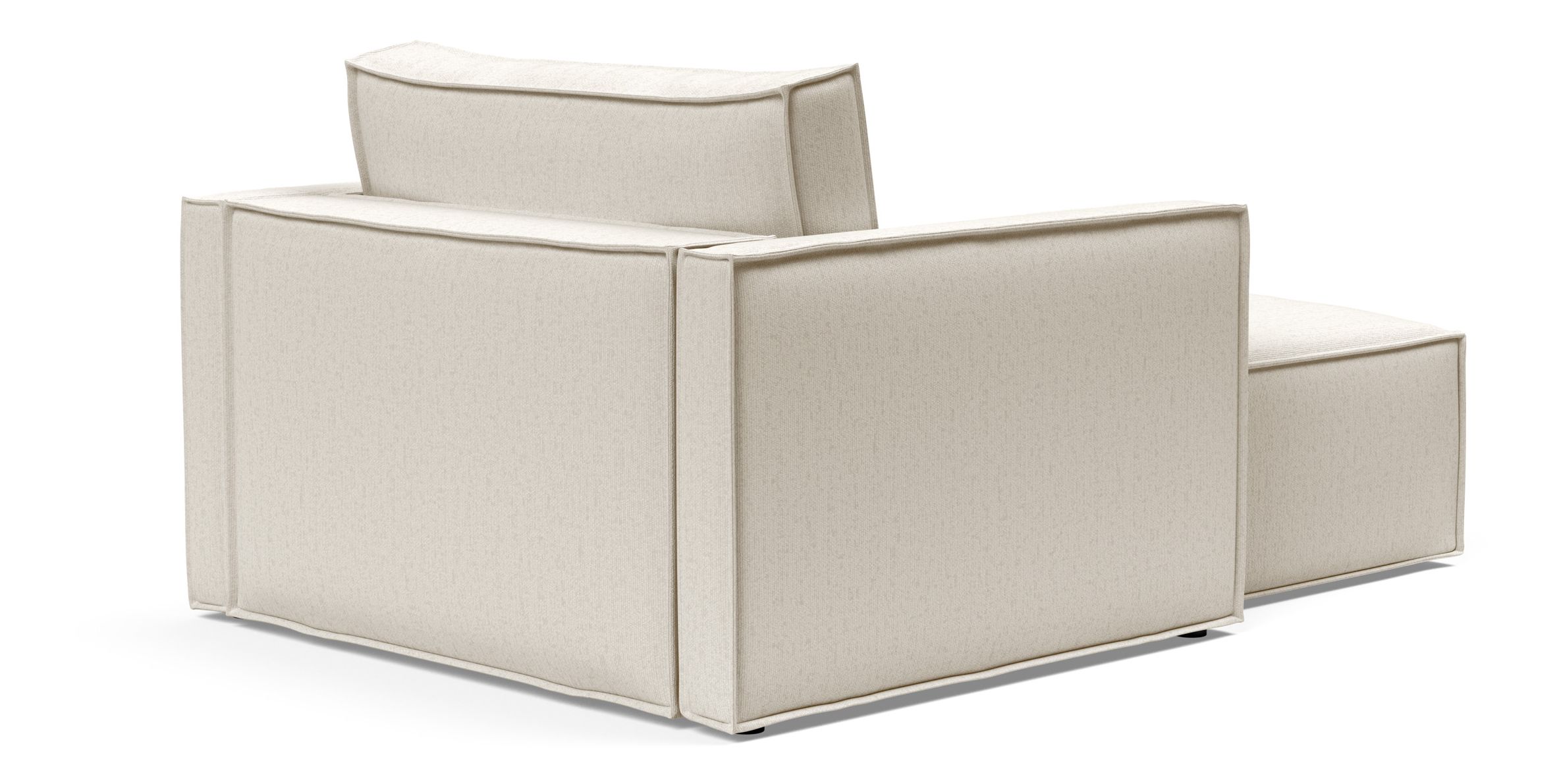 Newilla Storage Lounger Chair w/ Slim Arm Rests