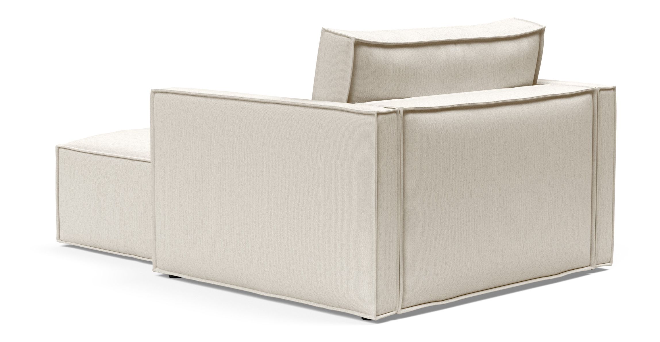 Newilla Storage Lounger Chair w/ Slim Arm Rests