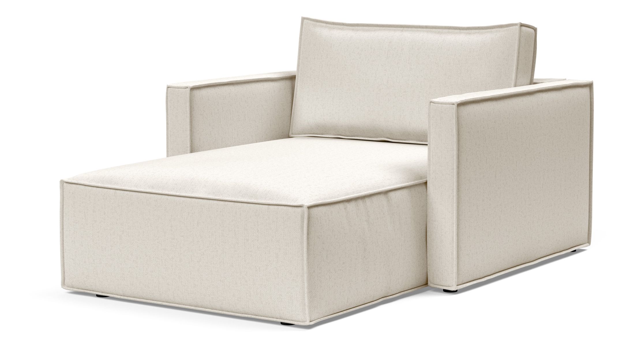 Newilla Storage Lounger Chair w/ Slim Arm Rests