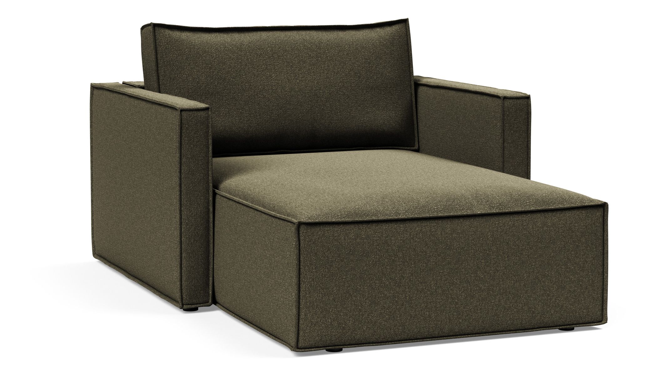 Newilla Storage Lounger Chair w/ Slim Arm Rests