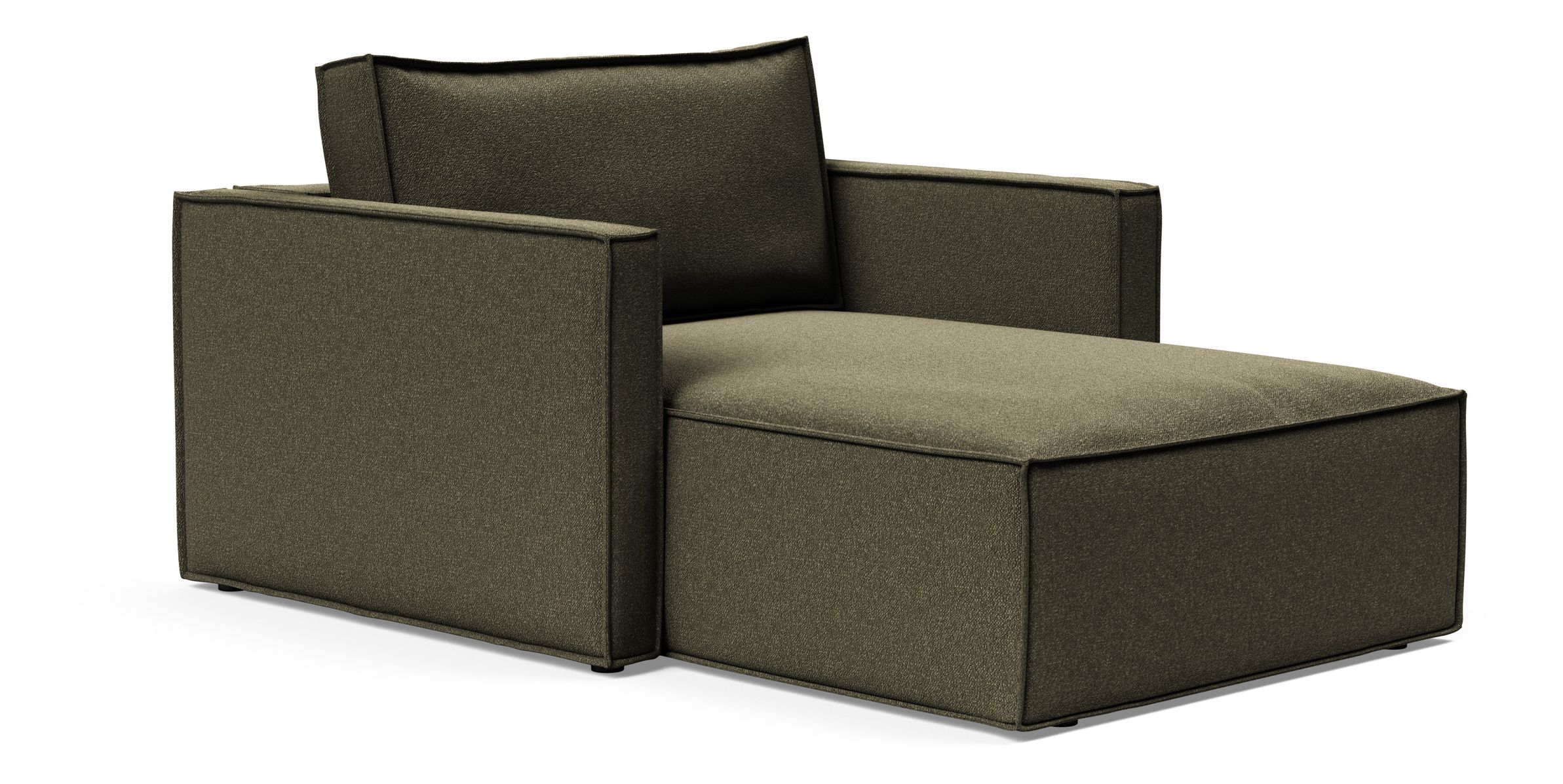 Newilla Storage Lounger Chair w/ Slim Arm Rests