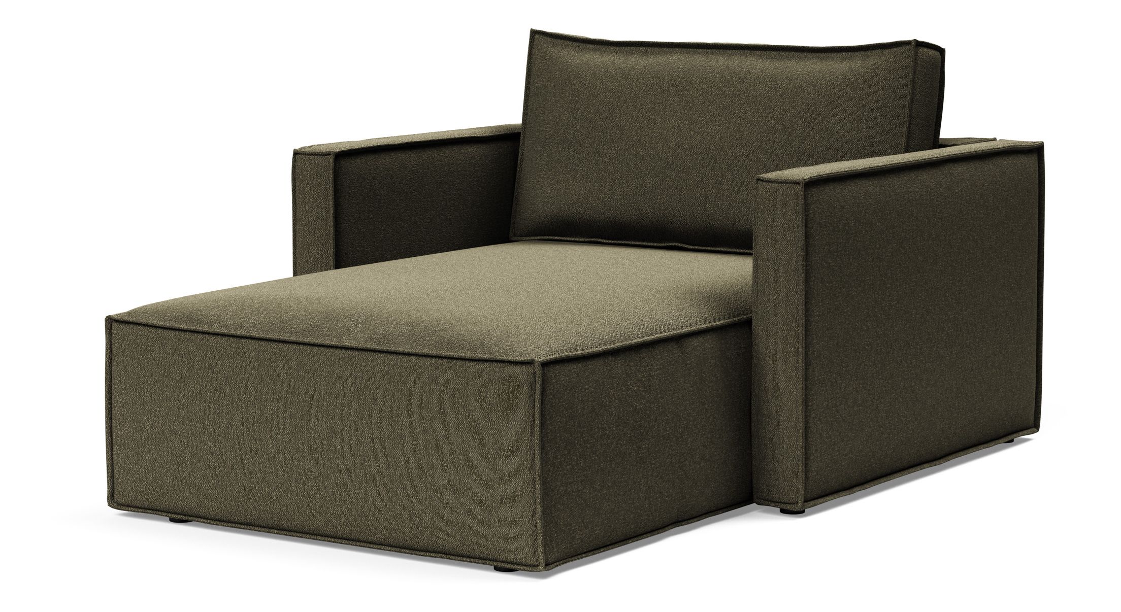 Newilla Storage Lounger Chair w/ Slim Arm Rests