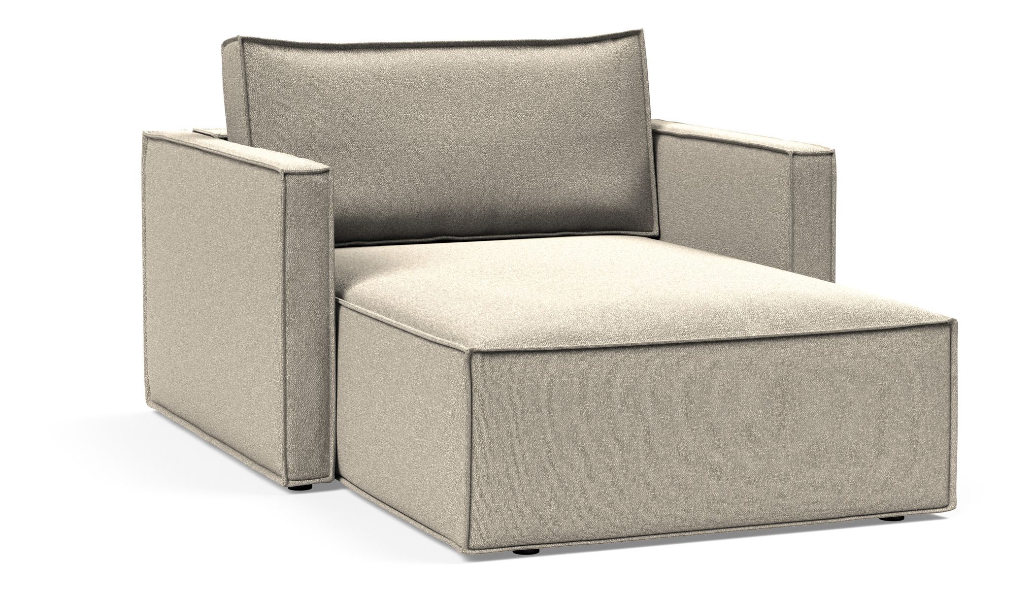 Newilla Storage Lounger Chair w/ Slim Arm Rests