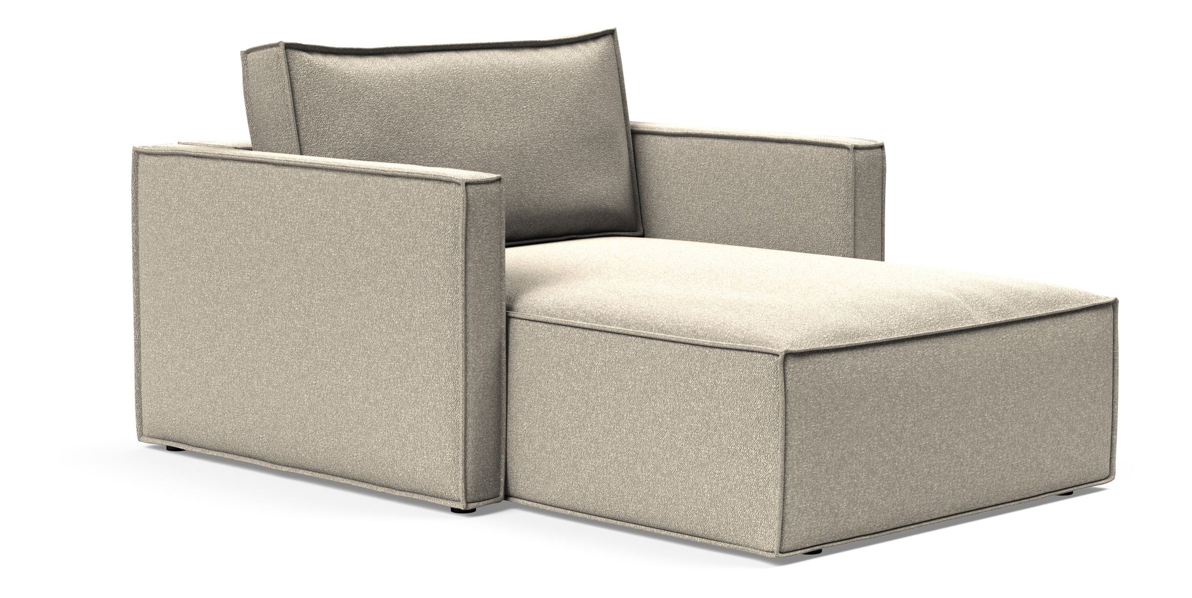 Newilla Storage Lounger Chair w/ Slim Arm Rests