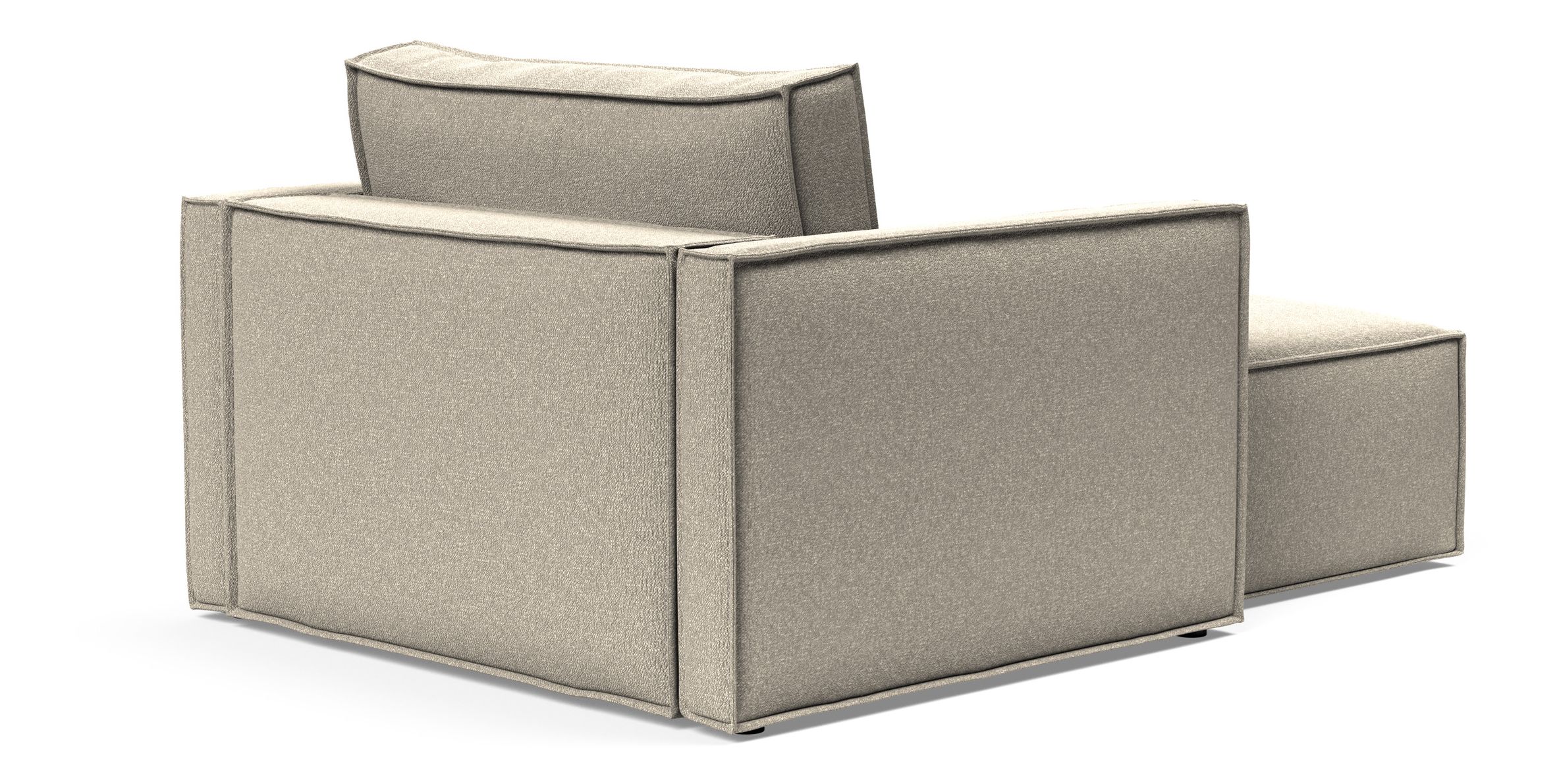 Newilla Storage Lounger Chair w/ Slim Arm Rests