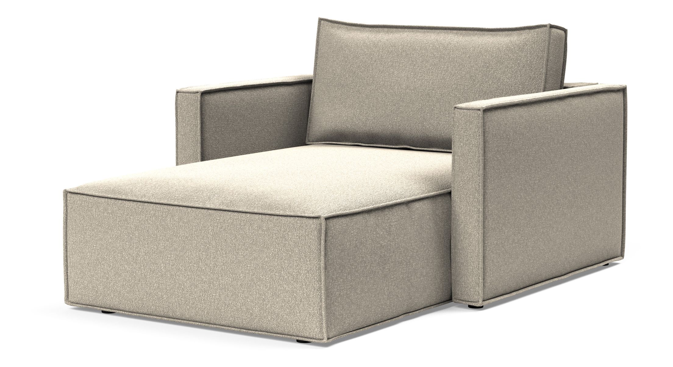 Newilla Storage Lounger Chair w/ Slim Arm Rests