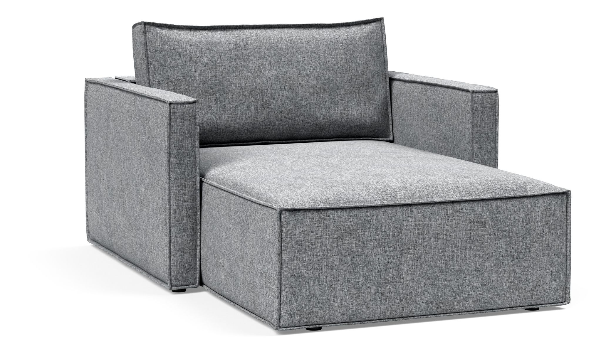 Newilla Storage Lounger Chair w/ Slim Arm Rests