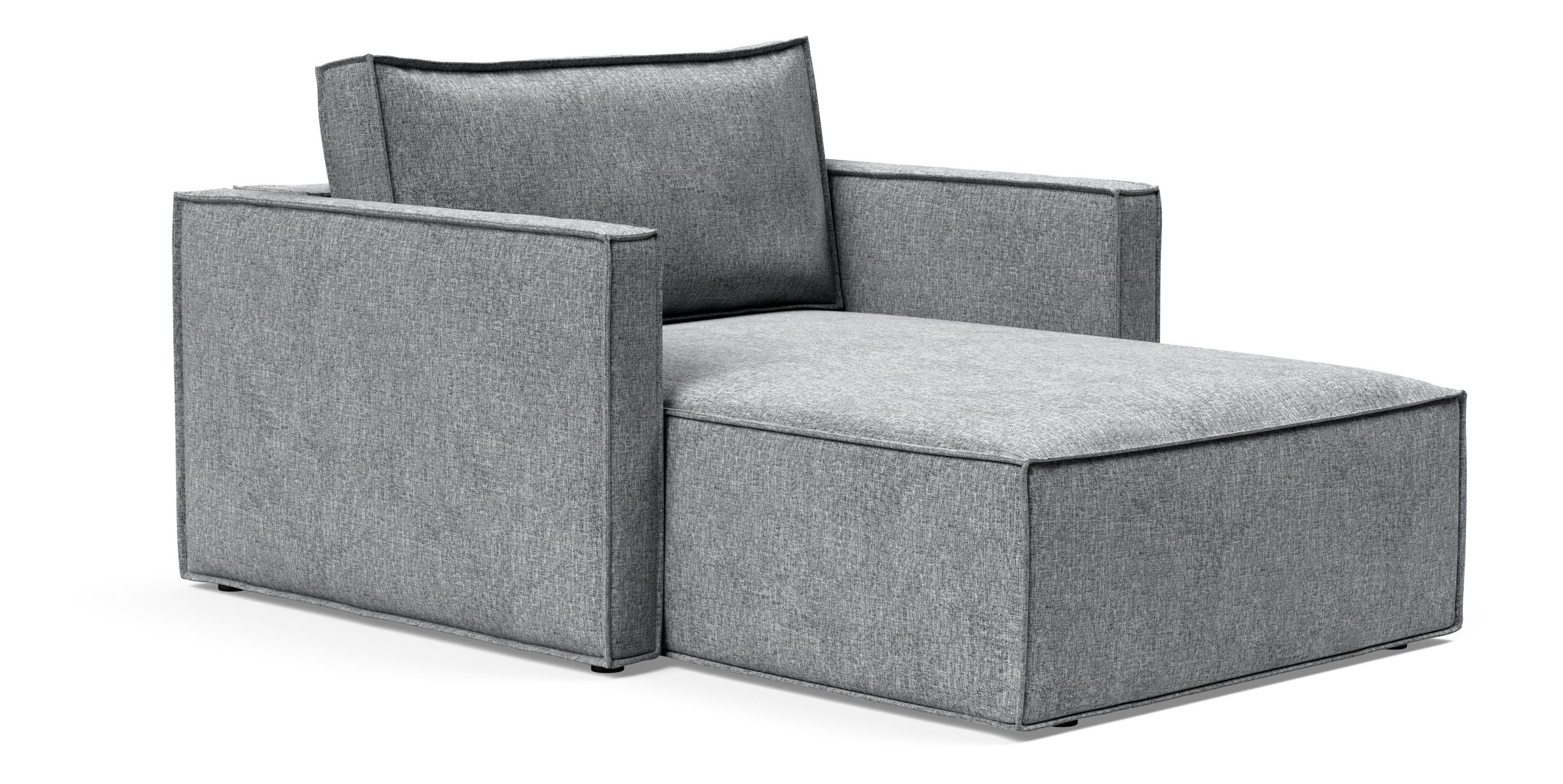 Newilla Storage Lounger Chair w/ Slim Arm Rests