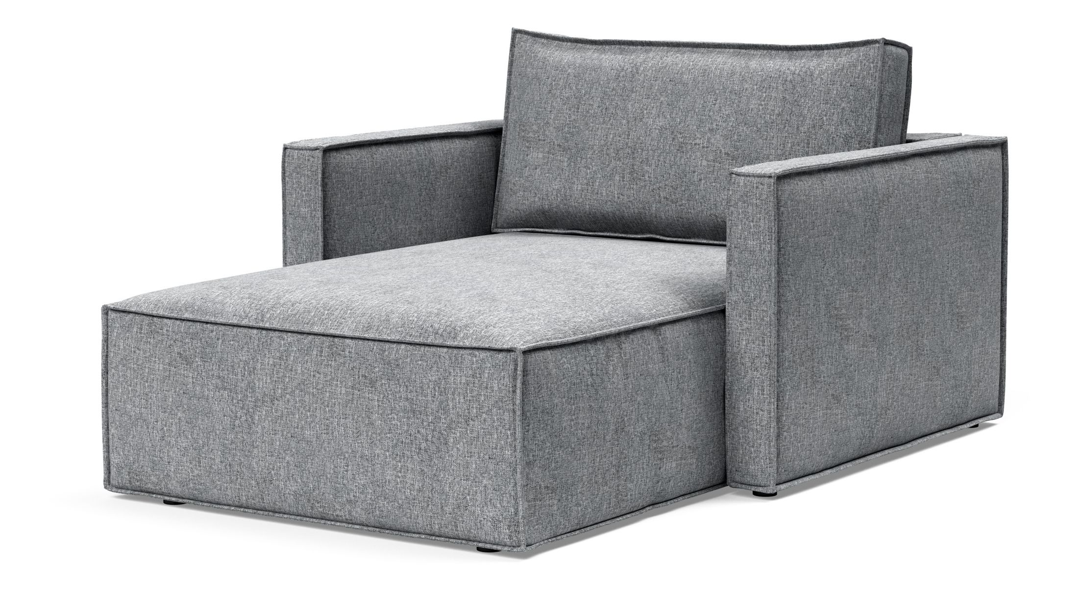 Newilla Storage Lounger Chair w/ Slim Arm Rests