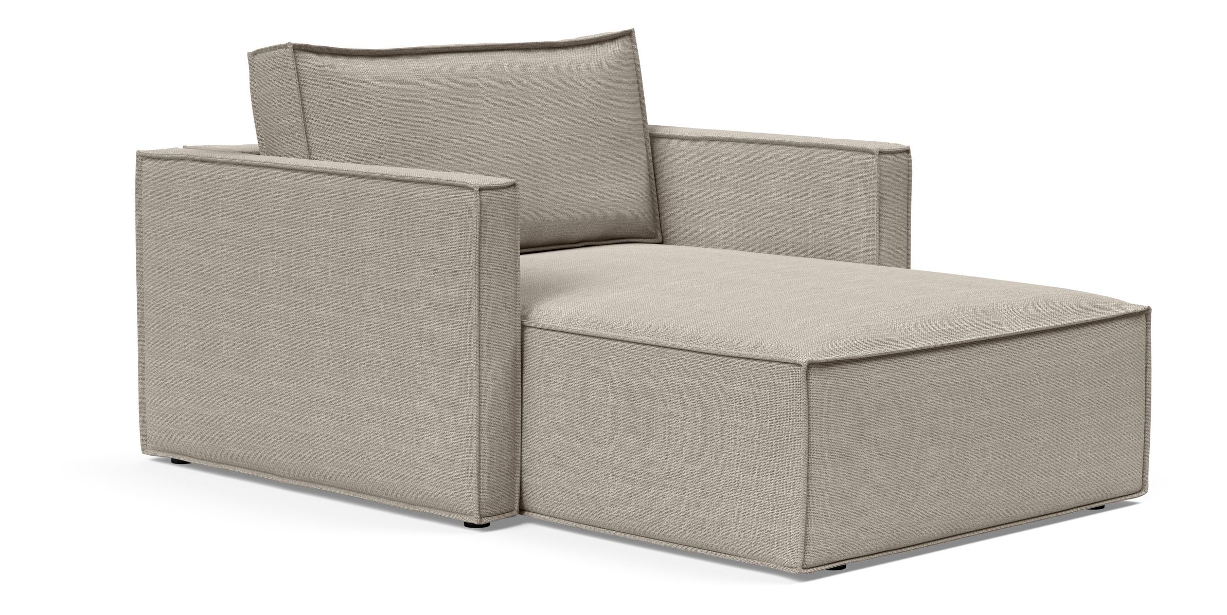 Newilla Storage Lounger Chair w/ Slim Arm Rests