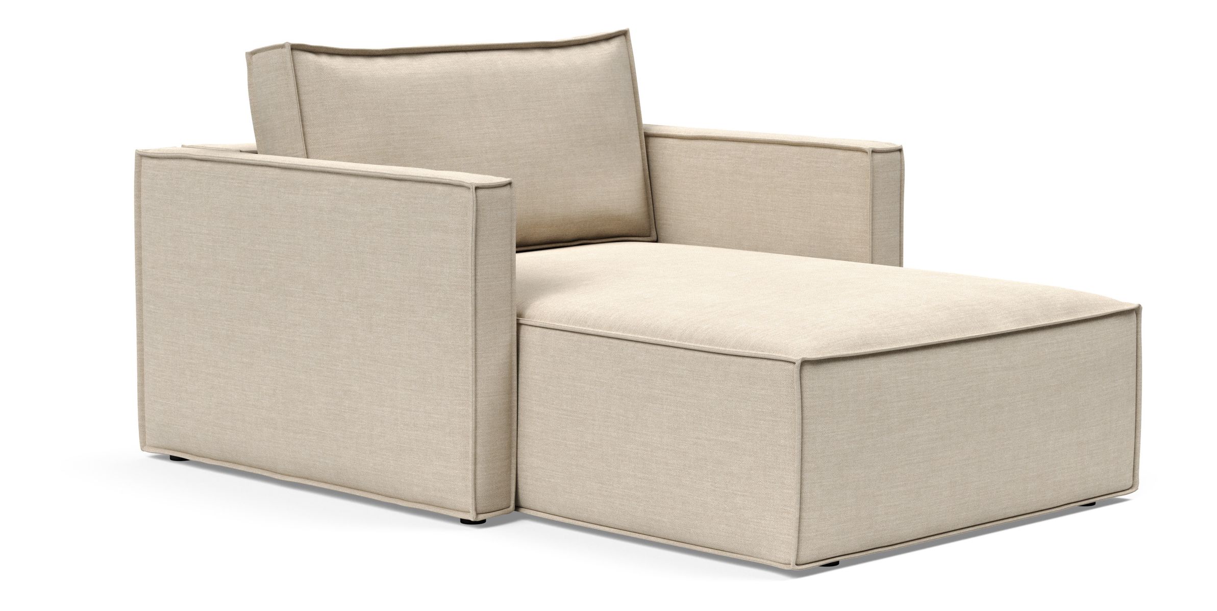 Newilla Storage Lounger Chair w/ Slim Arm Rests