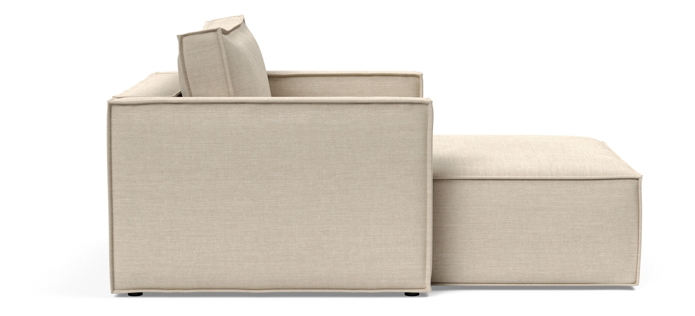 Newilla Storage Lounger Chair w/ Slim Arm Rests