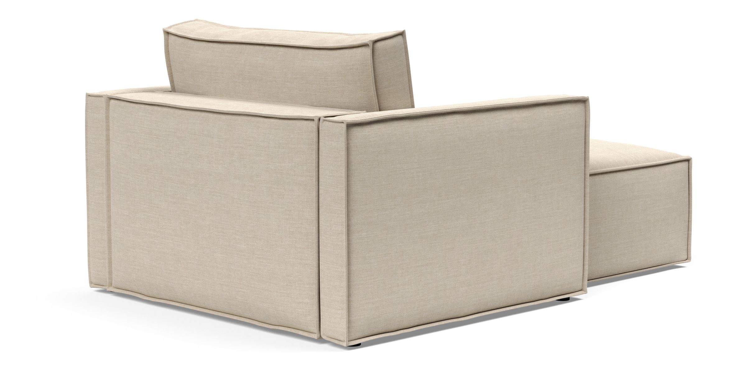Newilla Storage Lounger Chair w/ Slim Arm Rests