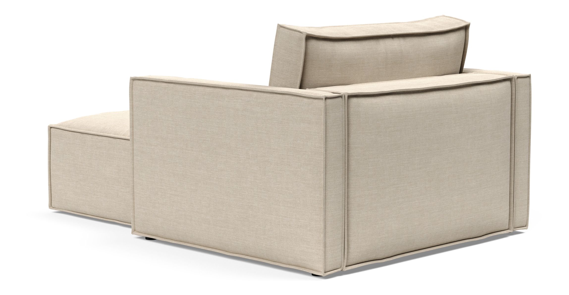 Newilla Storage Lounger Chair w/ Slim Arm Rests