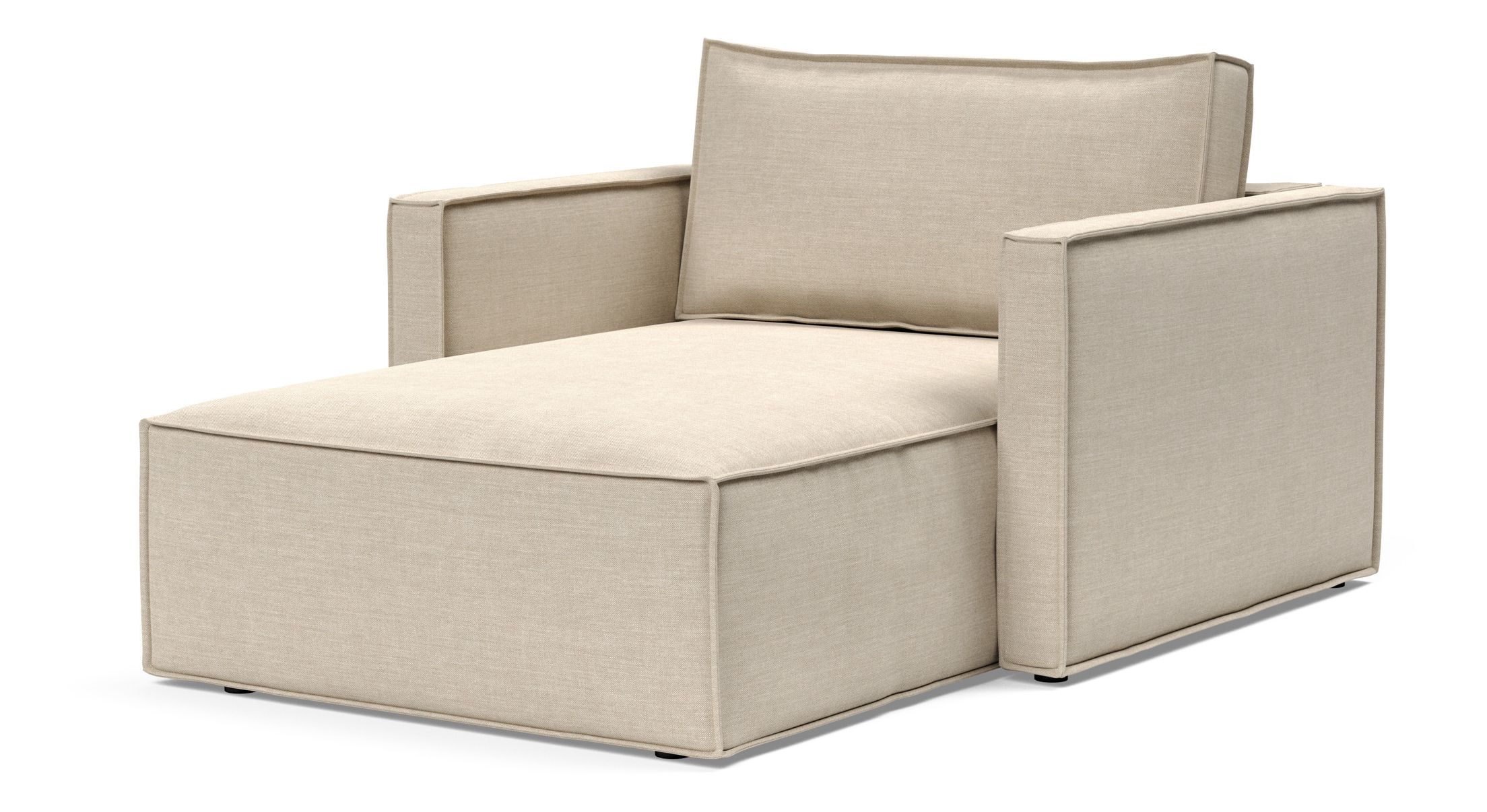 Newilla Storage Lounger Chair w/ Slim Arm Rests