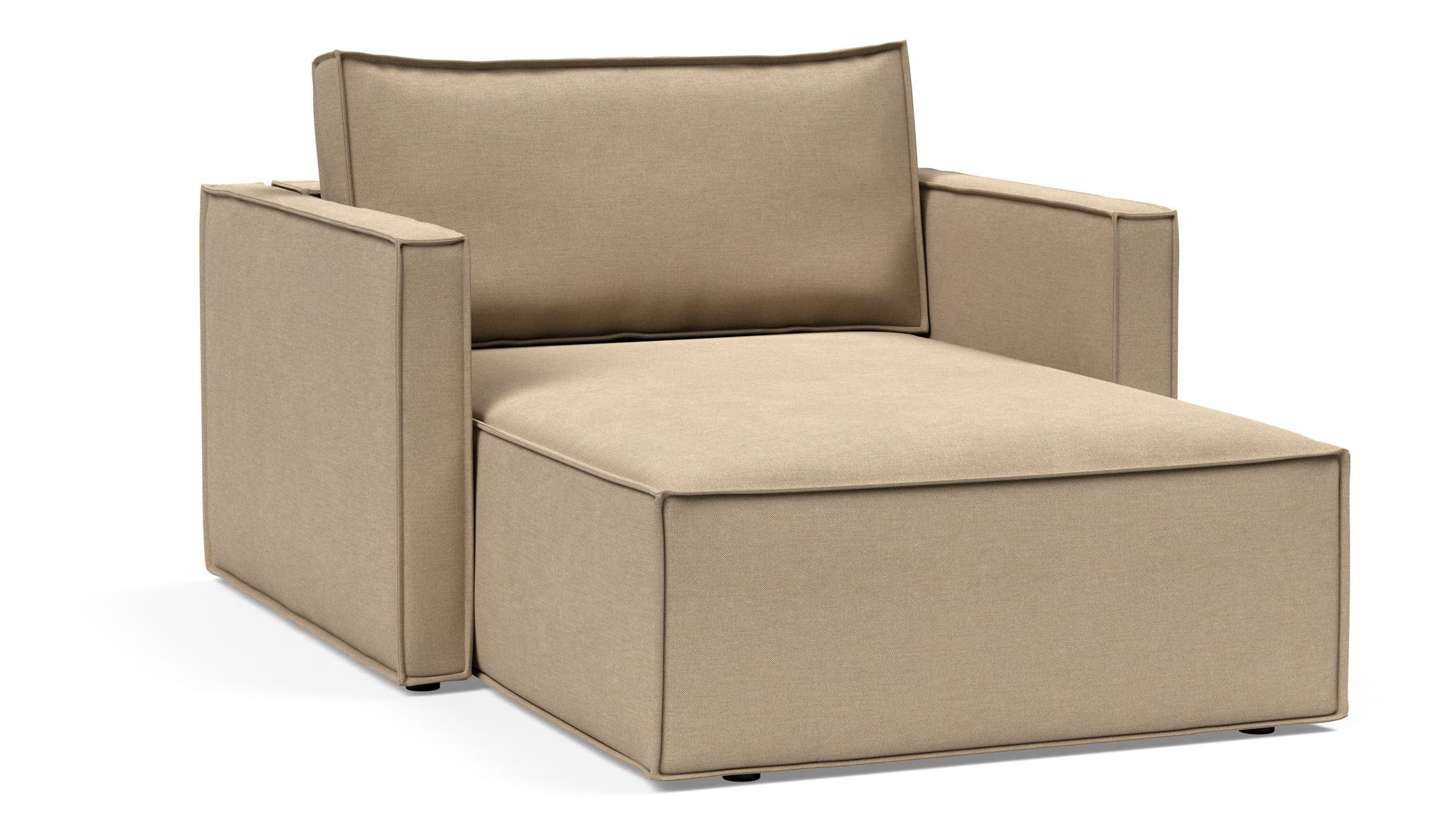 Newilla Storage Lounger Chair w/ Slim Arm Rests