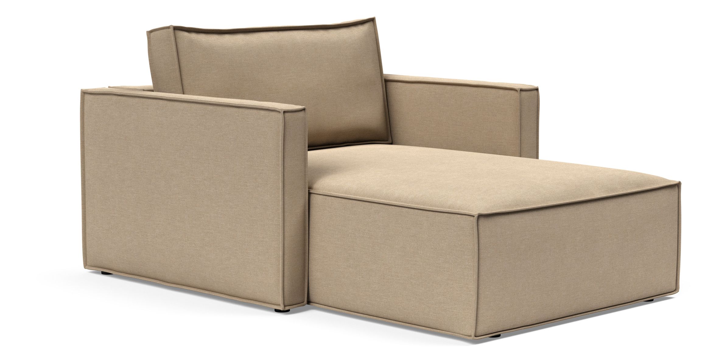 Newilla Storage Lounger Chair w/ Slim Arm Rests