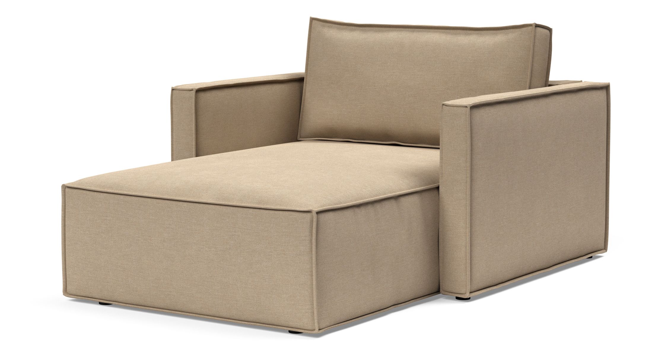 Newilla Storage Lounger Chair w/ Slim Arm Rests
