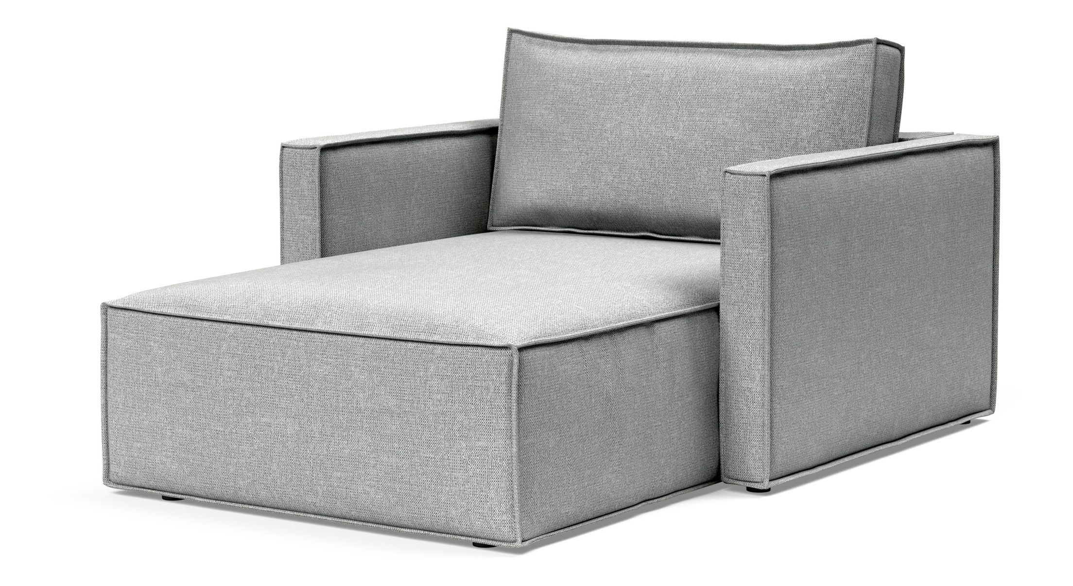 Newilla Storage Lounger Chair w/ Slim Arm Rests