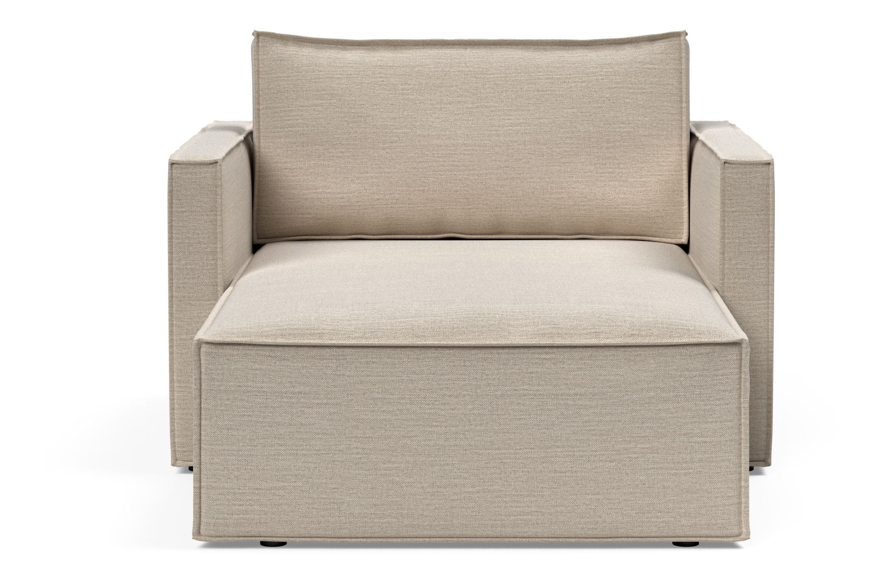Newilla Storage Lounger Chair w/ Slim Arm Rests