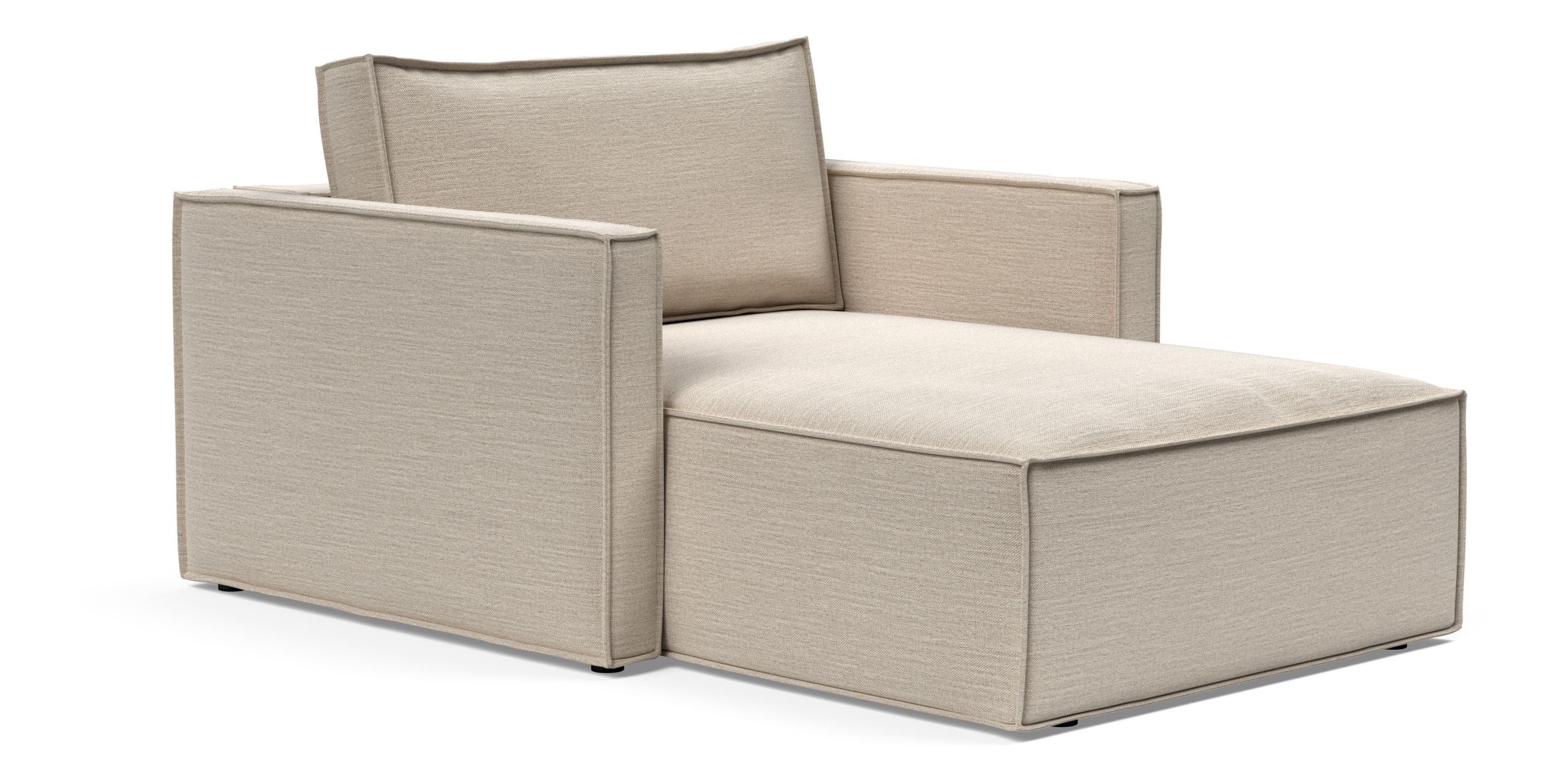 Newilla Storage Lounger Chair w/ Slim Arm Rests