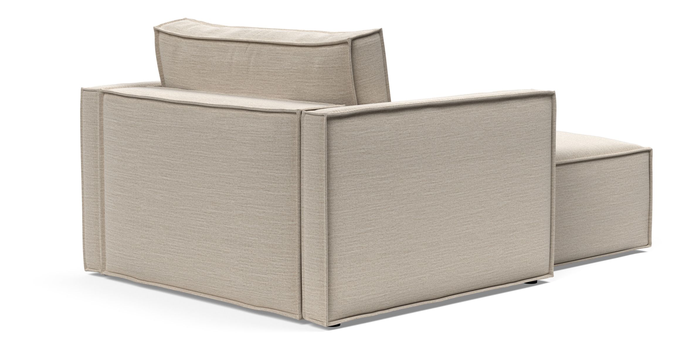 Newilla Storage Lounger Chair w/ Slim Arm Rests