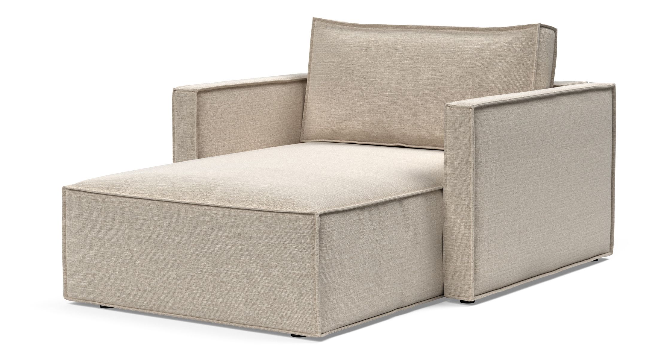 Newilla Storage Lounger Chair w/ Slim Arm Rests