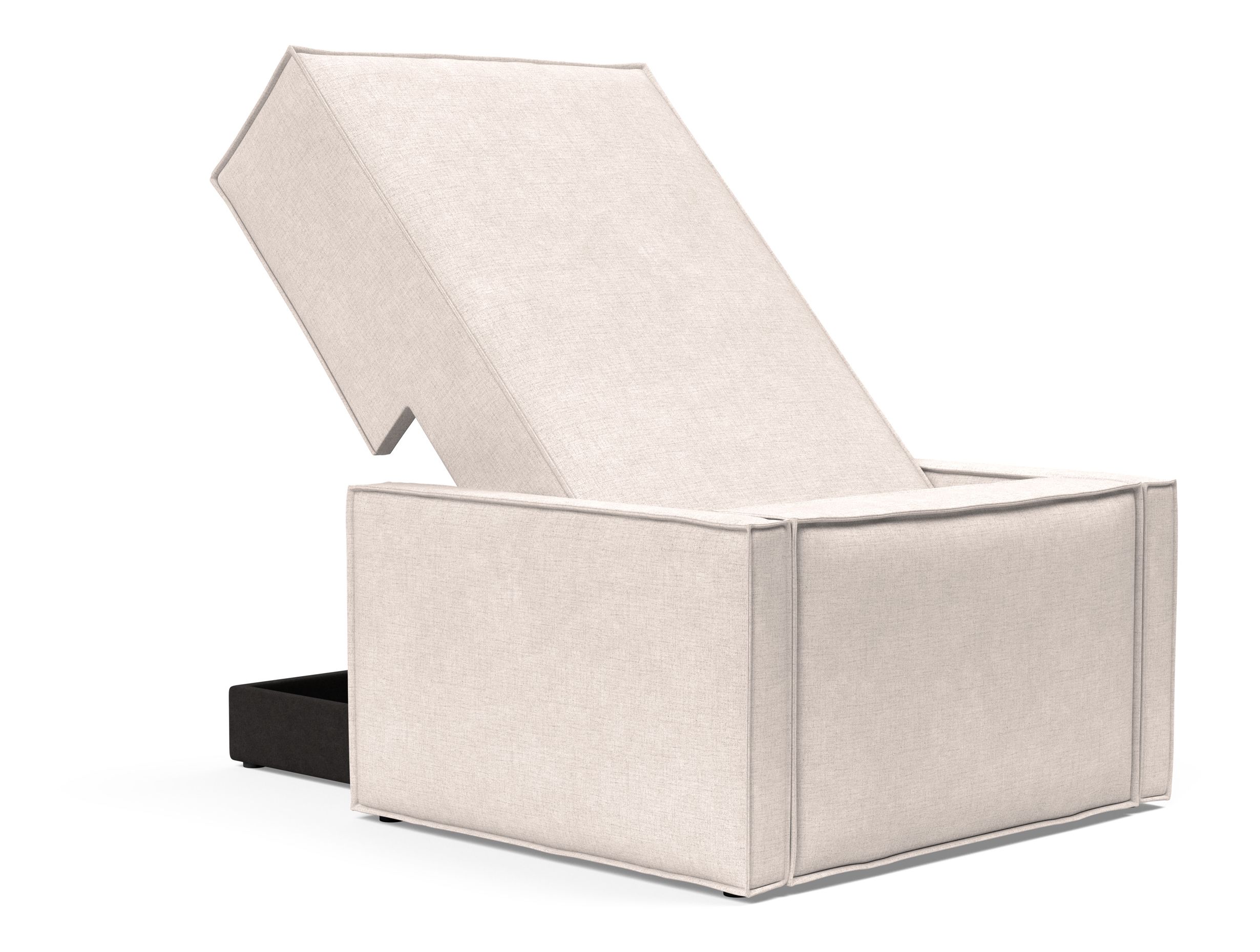 Newilla Storage Lounger Chair w/ Slim Arm Rests