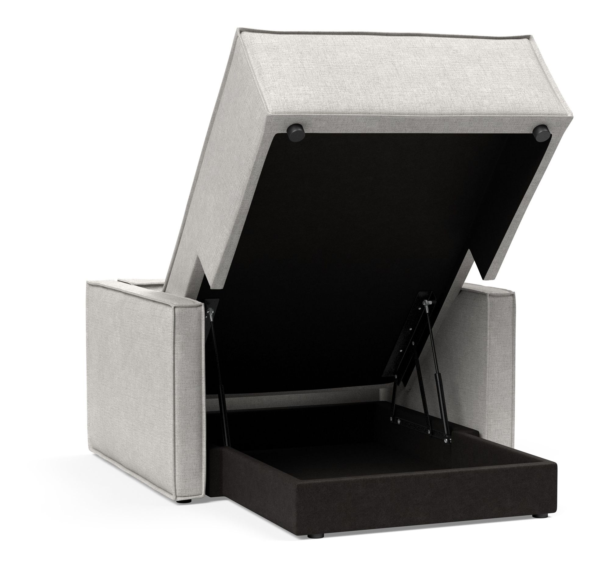 Newilla Storage Lounger Chair w/ Slim Arm Rests