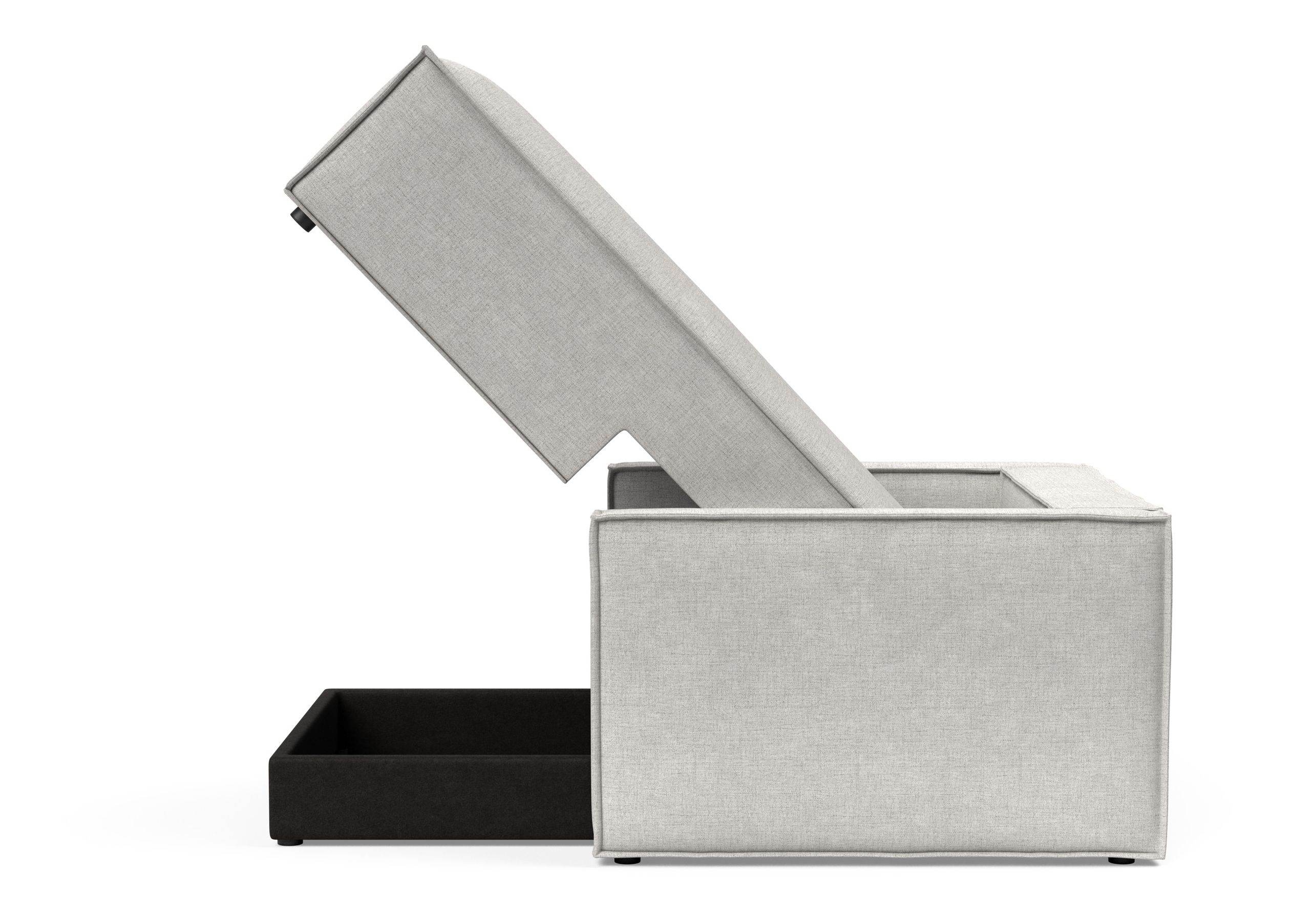 Newilla Storage Lounger Chair w/ Slim Arm Rests